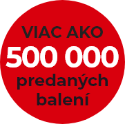 Nálepka viac než 500 000 predaných balení